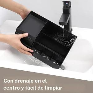 Estante para guardar colonia de hombre, organizador de baño, bandeja para perfume, portacepillos de dientes, almacenamiento en la encimera, porta cepillo para fregadero