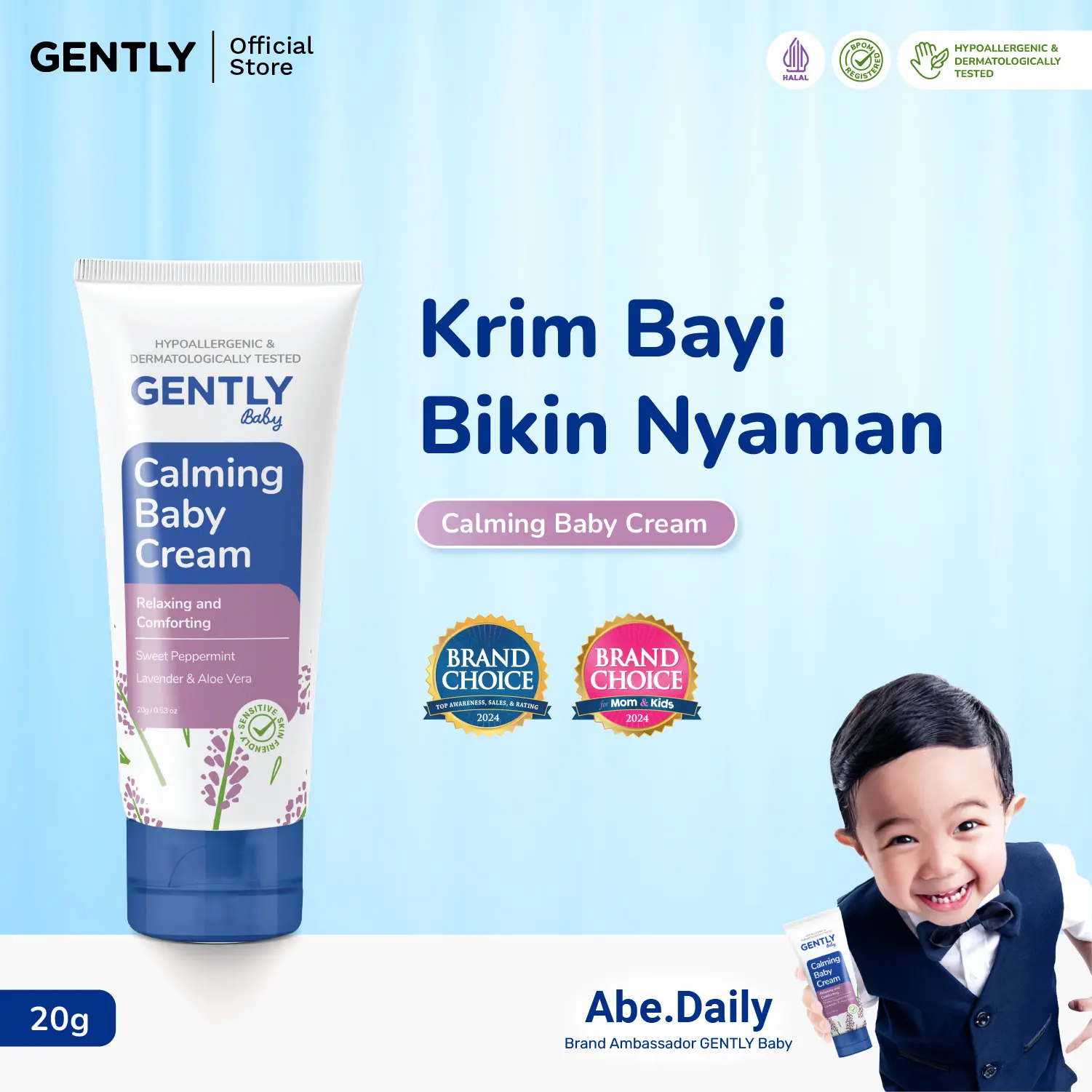 Calming Baby Cream 20 g - Perlengkapan Bayi Newborn - Tidur Nyenyak - Nyaman untuk si Kecil