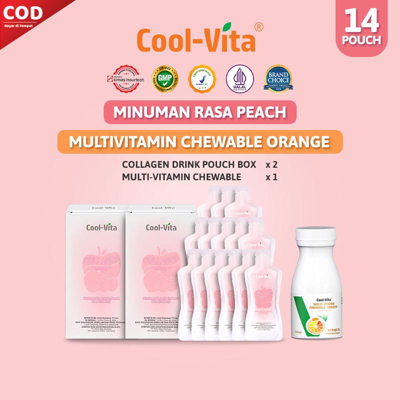 [TT - 2C+1MV] 2 Box Coolvita Collagen RTD Minuman Rasa Buah Peach ...