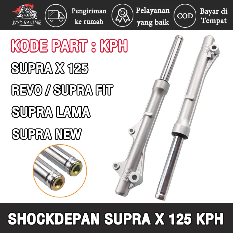 SHOCK DEPAN TANDAR SUPRA X, SUPRA 125, SUPRA FIT KHARISMA, SUPRA 125 KIRANA KODE KPH SHOCKBREAKER DEPAN TABUNG SHOCK DEPAN SUPRA 125 UNIVERSAL
