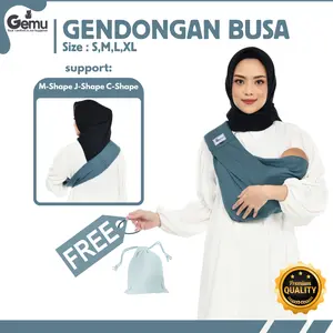 GEMU Gendongan Bayi Newborn Instan Samping Geos Busa M Shape Gen Two Premium Plus Pouch