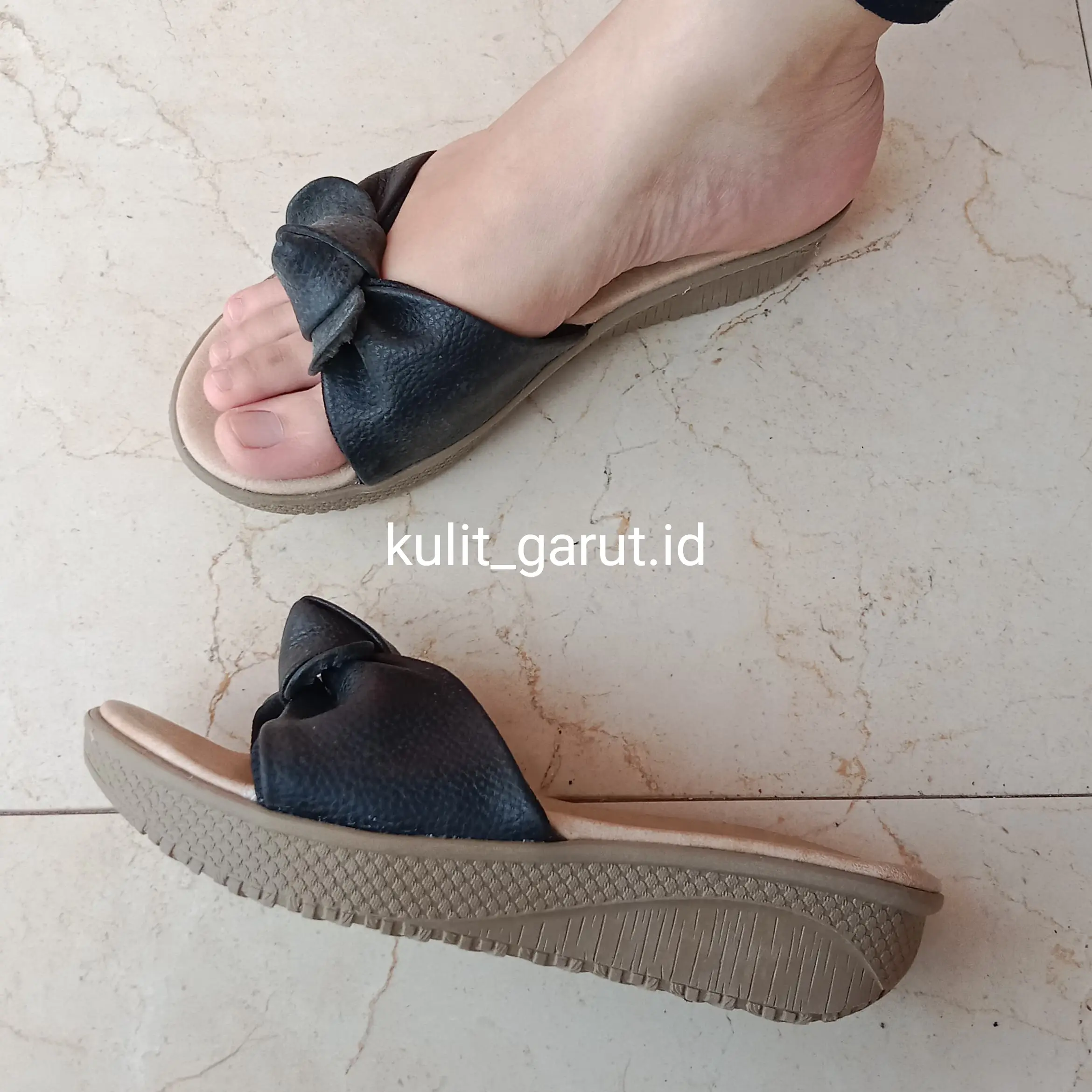 Sendal Wedges Sandal Hak Wanita Selop Slop Kekinian Terbaru Sandal Kulit Wanita Adibahaq Jasmine S3