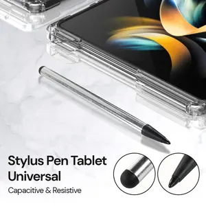 Binmer Stylus Pen Tablet Capacitive and Resistive Universal 2 in 1 - TD0213 - Silver Pena