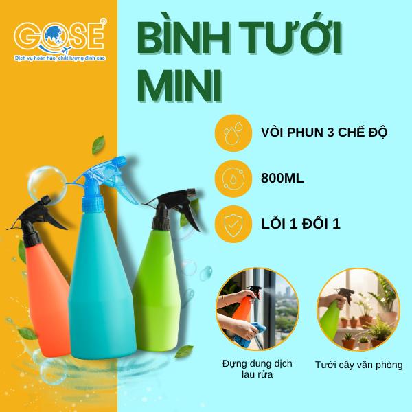 Gose - Bình tưới cây để bàn, bình xịt hoa tươi 800ml phun sương, phun tia tiện…