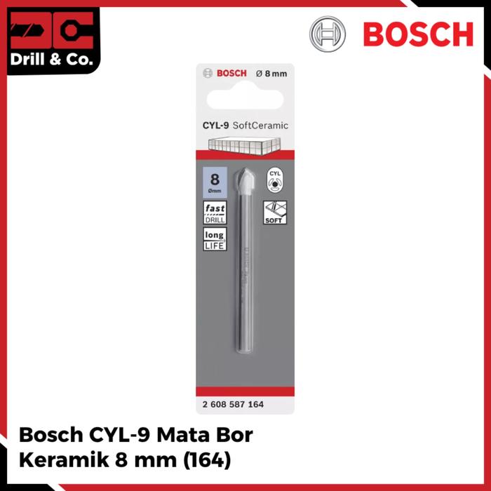 Gambar Bosch CYL 9 Ceramic Tile Drill Bits / Mata Bor Tombak 8 mm (164) - Mata Bor dari Drill&Co Kota Administrasi Jakarta Barat Tokopedia