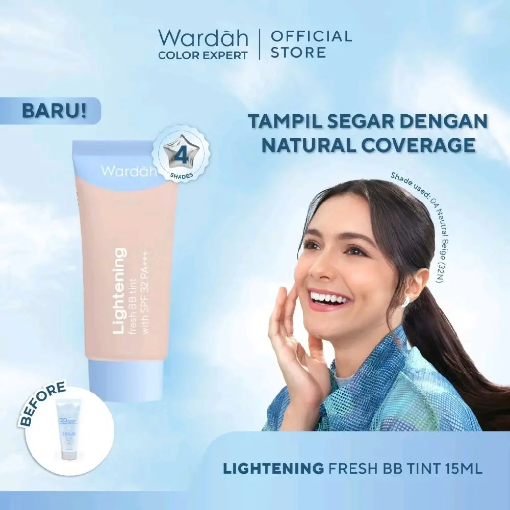 Wardah Lightening Fresh BB tint 15ml - Base Make up super ringan spf 32 PA