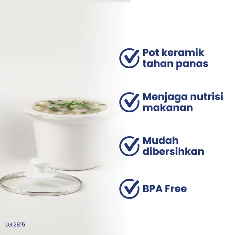 Little Giant Electrical Ceramic Crockery Pot 1,5 L (INCLUDE PALET KAYU) 3