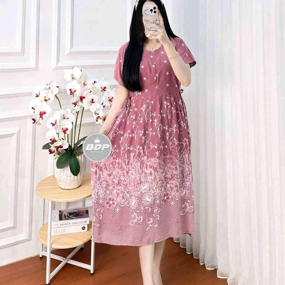 Daster Chibi Luna Rayon premium grade A tebal halus adem murah busui bumil dresss homedress talisamping risleting baju tidur santuy Wanita Pendek Midi Panjang Kimono Motif Pekalongan Corak