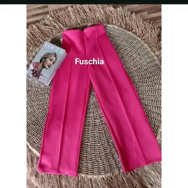 CELANA KULOT GARIS  WANITA BAHAN SCUBA PREMIUM CELANA KEKINIAN TERLARIS Panjang Tebal Melar Basic Basic Garis Karet Nyaman Hitam Formal Standar Putih Mocca Navy Hijau Biru Army 4
