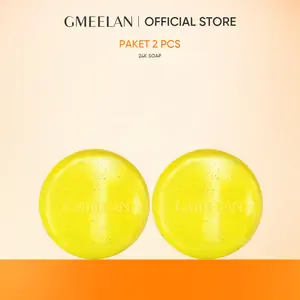 GMEELAN 2PCS Set Natural Skin Care EssentialOil Soap 100g Sabun Pemutih Badan Emas 24k Lembut di Kulit