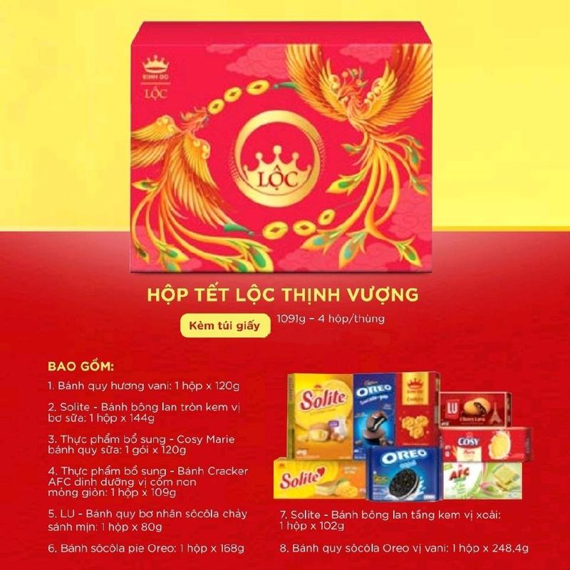  Combo Hộp Quà Tết Kinh Đô - Bộ Quà Biếu Tặng Tết Kinh Đô Lộc 
