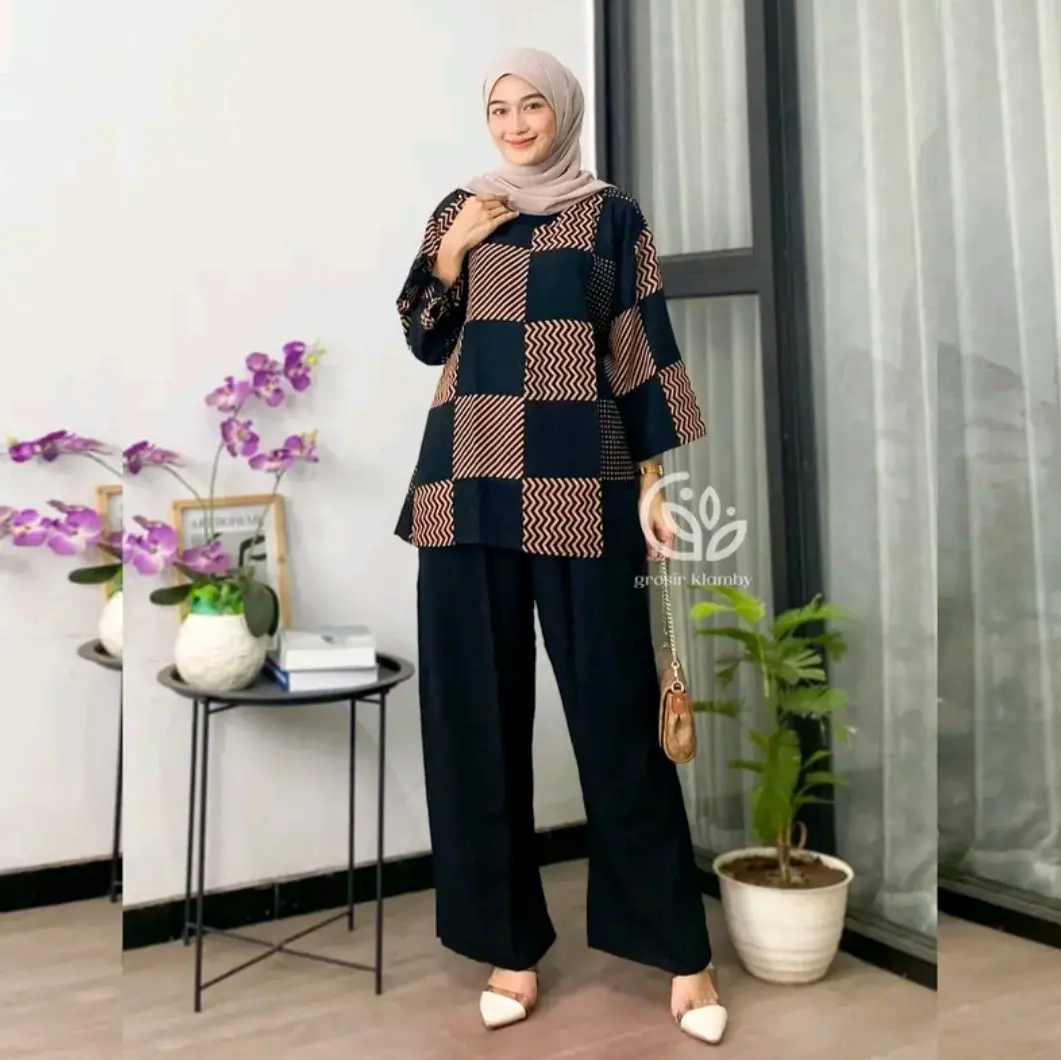 One Set BCL Rayon Premium Jumbo Atasan Bawahan Wanita Adem Nyaman