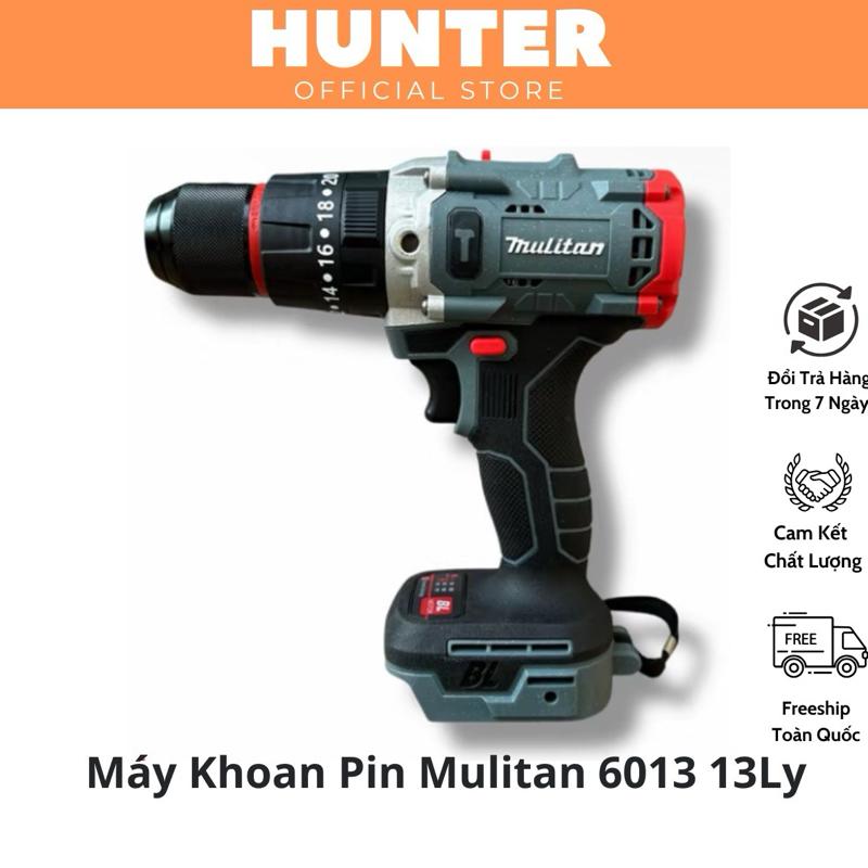 Máy Khoan Pin Mulitan 6013 3 chức năng, Đầu kẹp 13ly autolock , động cơ từ không chổi than , chân pin phổ thông 4cm