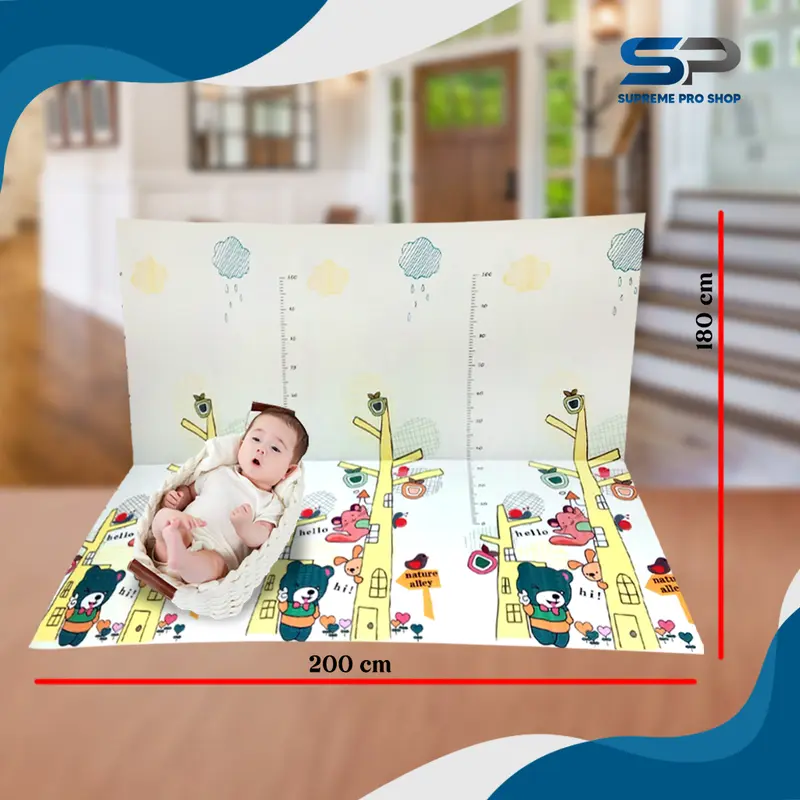 Supreme Pro Shop Playmate bayi karpet lipat playmat tikar bayi foam XPE 1cm-2cm-1.5cm 115*180cm/180*200cm Matras bayi playmat foam lipat luar ruangan Karpet Lipat untuk Berkemah 5