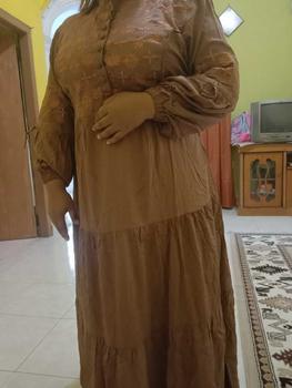 Product Review of Gamis Slavina Bordir Busui Kancing Muslim Wanita Simple Elegant Mayung Twill Nyaman Rempel Cantik from t**4 1