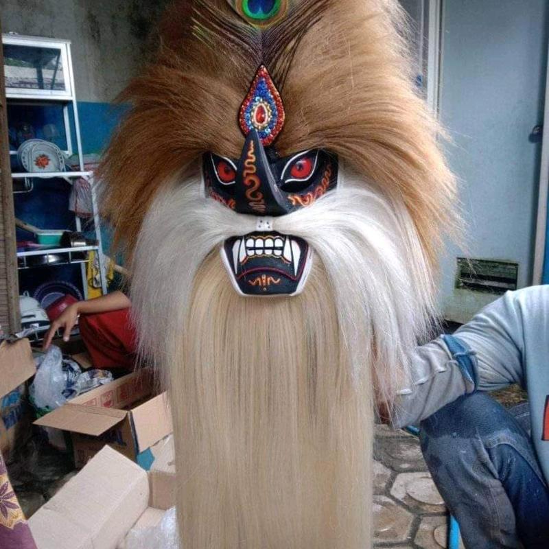 topeng ganong alusan rambut panjang cocok buat dewasa dan buat pentas seni Topi 2