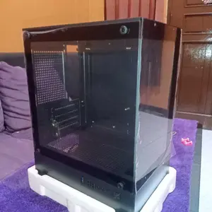 JUTU Casing Komputer Desktop Ruang Pemandangan Laut Baru Casing Utama Transparan Sisi Permainan Komputer Desktop Tampak Tinggi Berwarna Putih N100