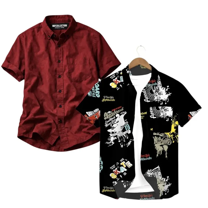 MERAH MARUN - SKATE HITAM