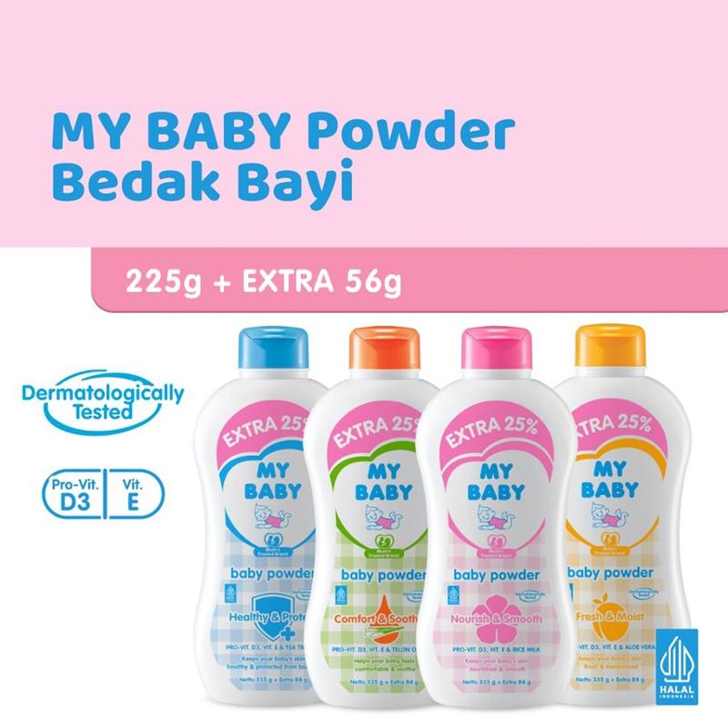 My Baby Powder Bedak Bayi Nourish Smooth / Healthy Protect / Fresh Moist / Telon Plus / Calm Relax 450gr 450 gr / 325gr 325gr / 225gr 225 gr 1