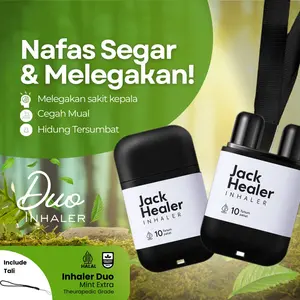 [READY STOCK] Peppermint Inhaler / Inhaler Lisa / Inhaler double / Minyak angin / Hidung tersumbat / Inhaler 100% Plossa Freshcare  Field Black Simple