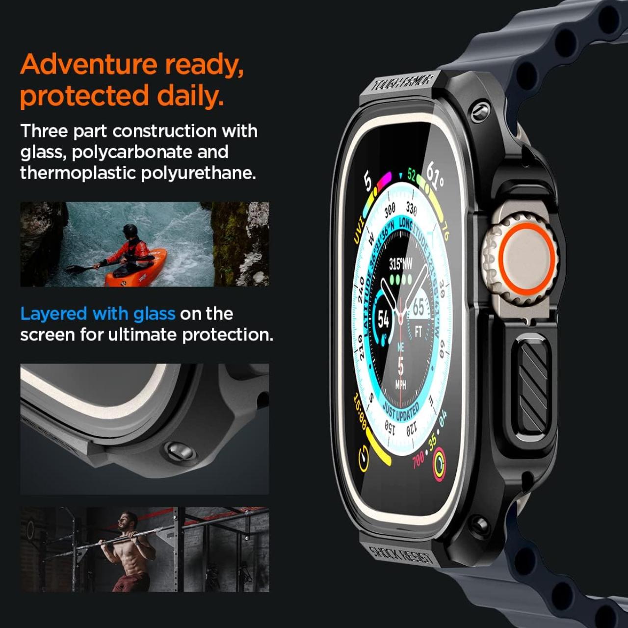 Spigen Apple Watch Series Ultra 2 / 1 (49mm) Case Tough Armor - Black ACS05457