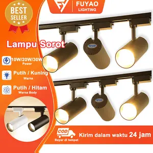 FUYAO LIGHTING LAMPU SOROT RELL TRACK LED PAKET 3 LAMPU
