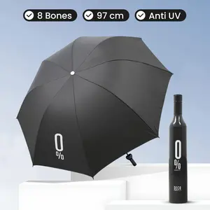 Deco Payung Lipat Buka Tutup Manual Botol Wine Anti UV 8 Bone 97cm - YS06