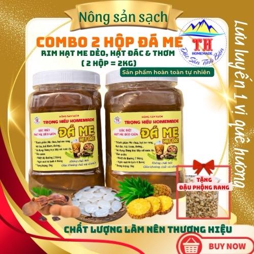  Combo 2 hộp - 2kg đá me hạt dẻo - Me dẻo rim đác thơm - Hộp 1kg 