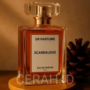 DR Parfume Eau De Aroma Scandalous 30ml dengan Kemasan Botol Elegan dan Aroma Menawan
