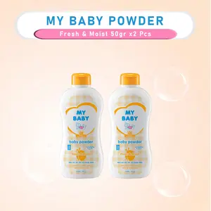 [2 PCS] Bedak Bayi My Baby Powder Fresh & Moist 50 gram x 2 Pcs - Aroma Buah-buahan Segar - Kulit