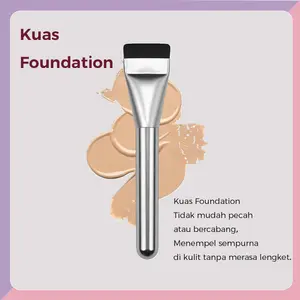 Brush Make Up Foundation Kuas Bedak Rias Datar Profesional Ultra Tipis Wajah
