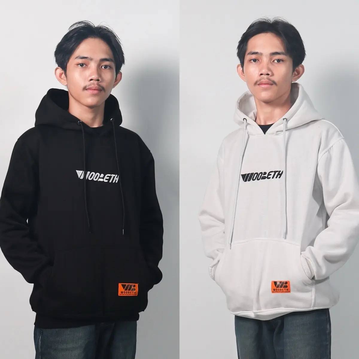 Hoodie Pria Wanita Woobeth Distro Keren Lokal Simple Unisex, Bahan Flace Tebal, Rial Fleece 280, Berbagai Ukuran Tersedia M-L-XL-XXL - Lembut (BISA COD)