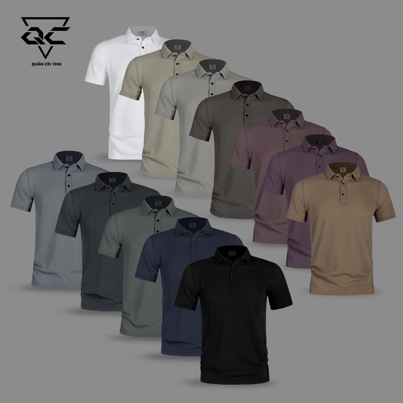  Xả KHO HÀNG LỂ SIZE  Áo polo thun cộc tay Nam ,Nữ At: 282  chất vải cotton  băng lạnh  dệt gân  thoáng mát  Menswear Trắng Cổ Tròn 