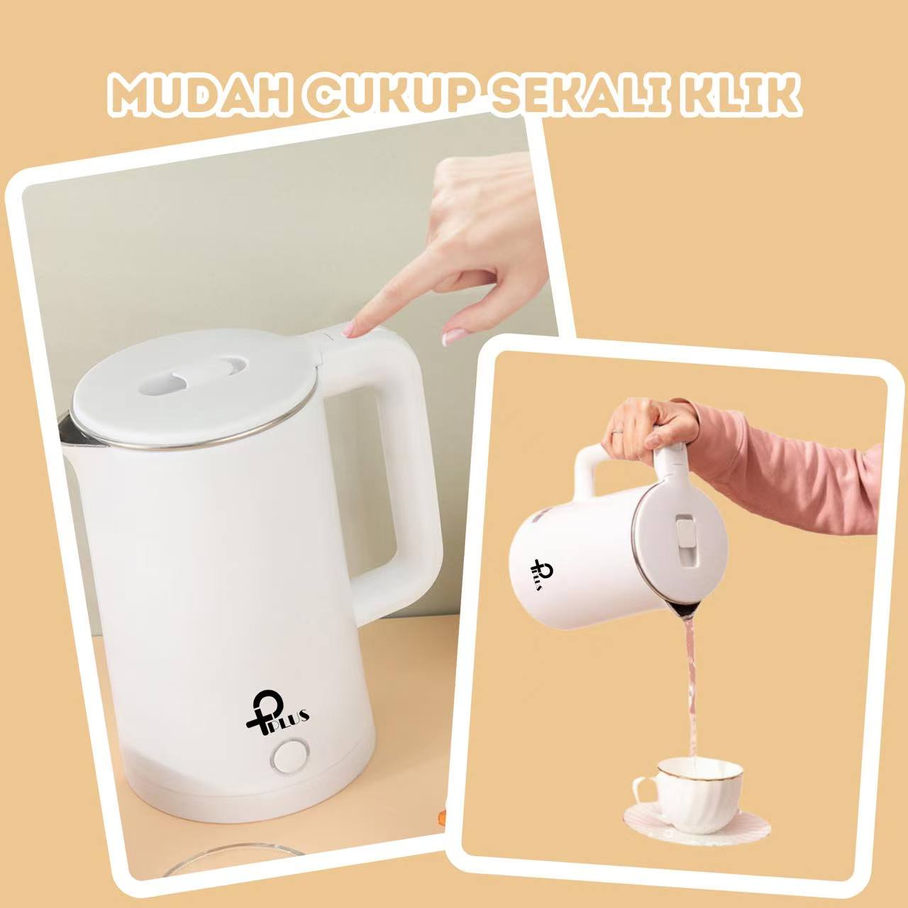 Termos Air Panas Teko Listrik 600W 2,3L Pemanas Air Listrik Water Heater Kettle Listrik Termos Air Panas Teko Listrik 600W 2,3L Pemanas Air Listrik Water Heater Kettle Listrik