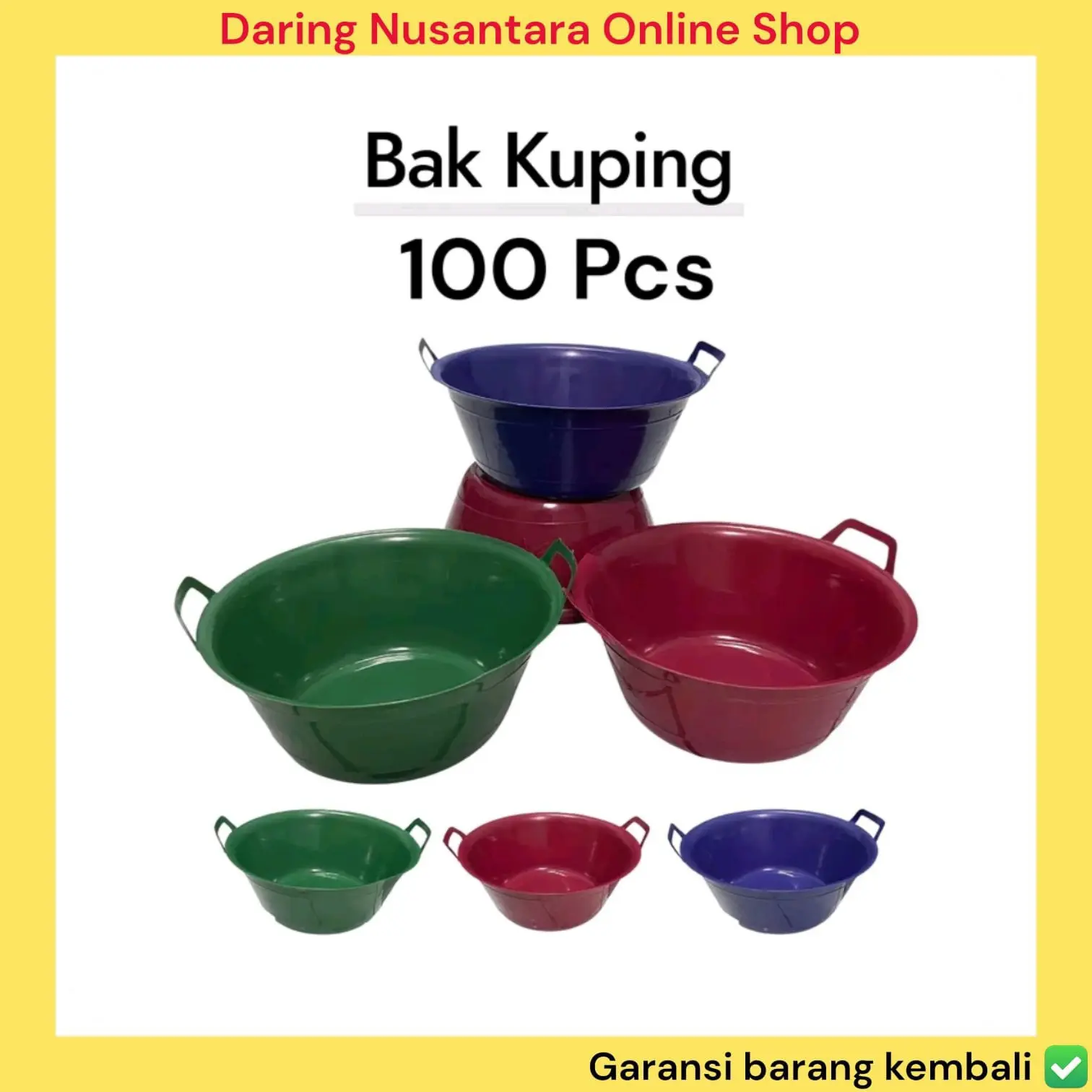 PAKET HEMAT 50 Pcs dan 100 Pcs Bak Kuping Uk 14 Ember Serbaguna Tebal Berkualitas Premium