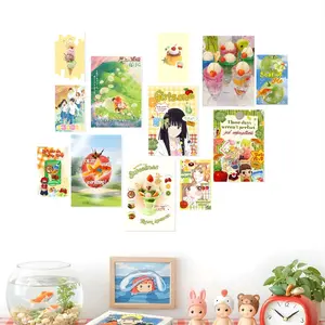 (12pcs) Poster Heisei Retro Jepang Juminocore Anime | Wall Decor Aesthetic Kamar