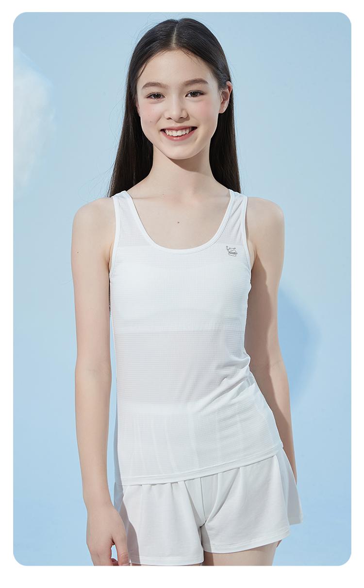 Product Introduction of girl inner wear kid bra children vest singlet cup development adolescent teenage thin camisole 23