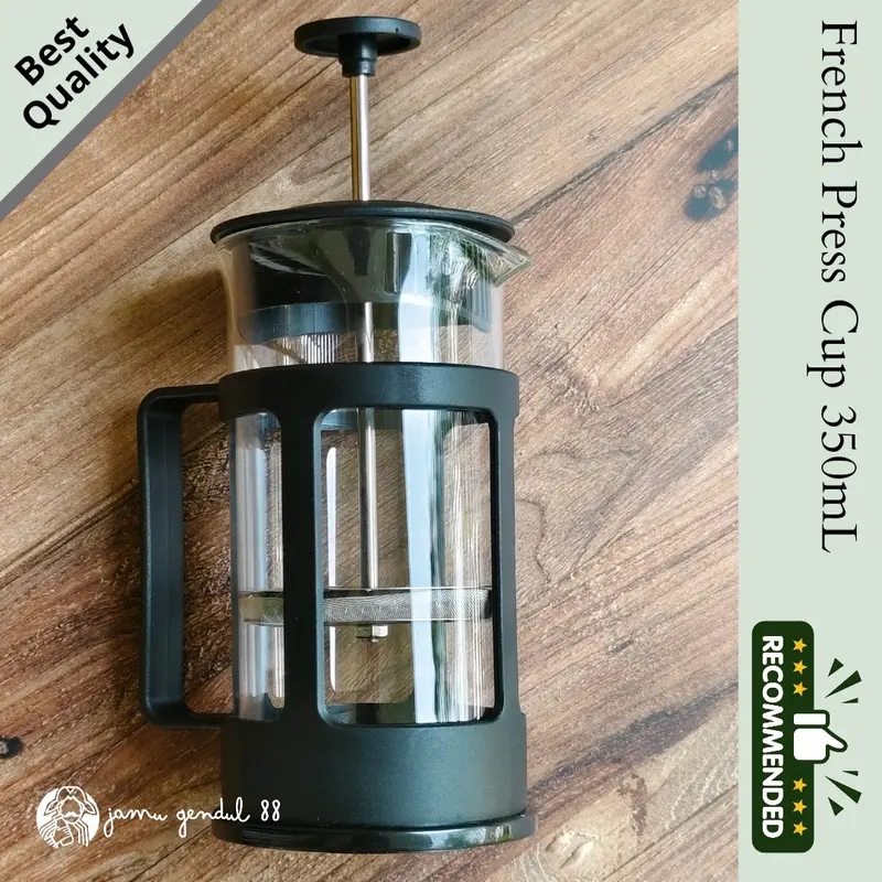 French Press Cup 350mL Gelas Seduh Teh/Rempah dengan Saringan Default