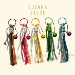 Keychain Gantungan Tas Macrame Lonceng Bag Charm Macrame
