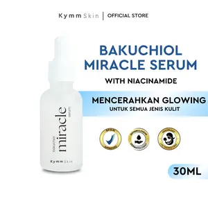 KYMM SKIN Miracle Bakuchiol Serum 30ml | Facial Serum Essence Perawatan Muka Wajah Glowing, Pencerah Mencerahkan Kusam, Anti Aging Noda Hitam Dark Spot with Ceramide Niacinamide