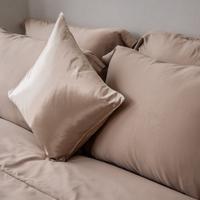 Gambar SLEEP PROJECT Paket Sprei Bedcover / Quilt Cover Mewah Premium TENCEL 80S Ramah Lingkungan - Plain Beige Premium TENCEL Bedding (Ready Stock) - SPREI SET, SINGLE 120x200 dari Sleep Project Kota Administrasi Jakarta Barat 4 Tokopedia