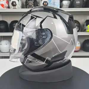 (Ready) aura helm Aura 6 26 Hitam Putih silver  New Dekal Glossy New Original koreapost polos