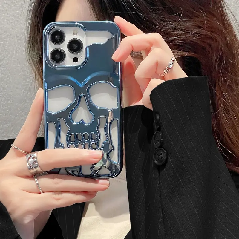 WH - Casing Ponsel Modis Mewah untuk iPhone 15 14 13 12 11 Pro Max, Casing Ponsel Kerangka Lembut Berongga Unik, Pelindung Penuh Berlapis Dilapisi, Casing Ponsel Kerangka Lembut Berongga untuk iPhone 15 14 13 12 11 Pro Max 6