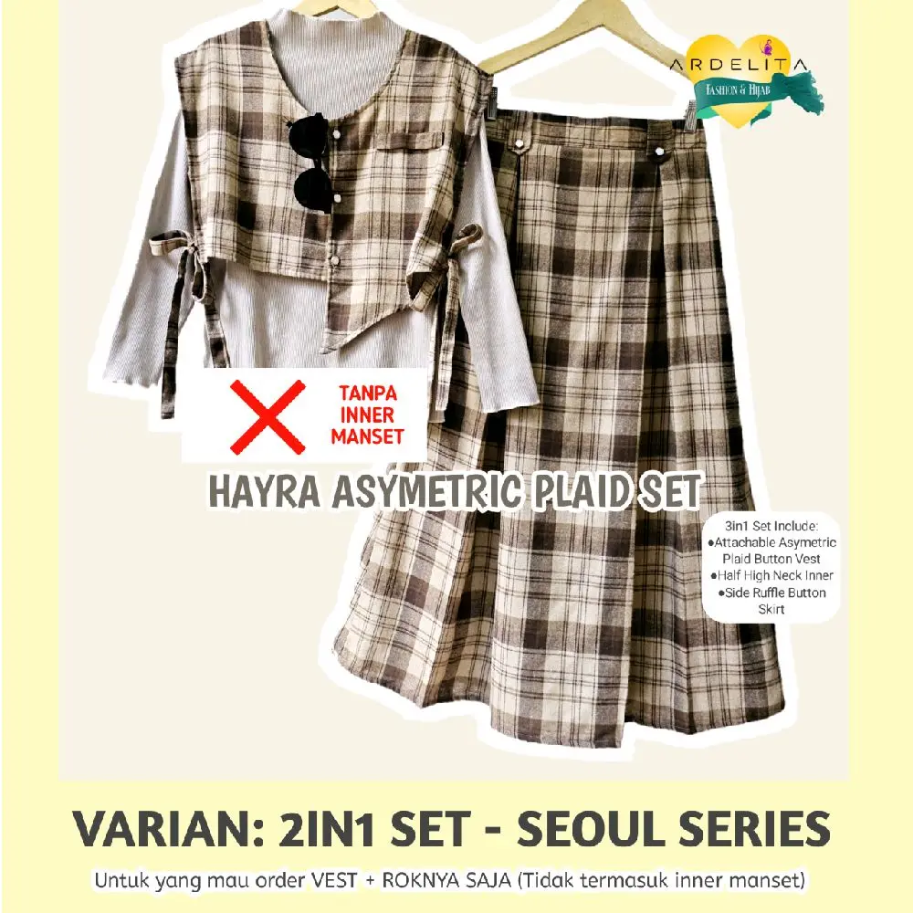 2in1  (Vest + Rok Saja, Tanpa Manset) - SEOUL