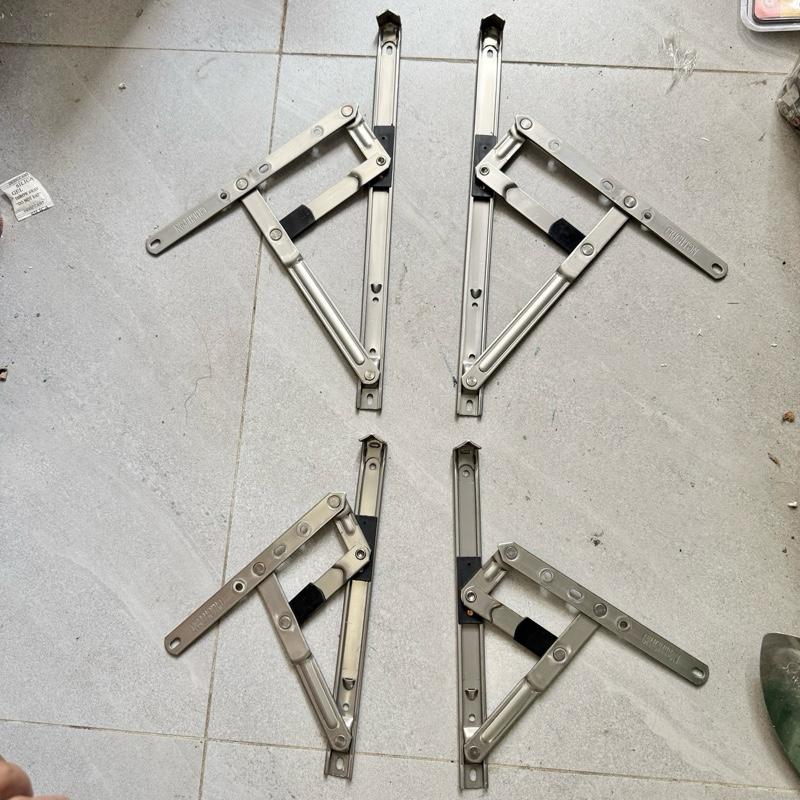 Cặp bản lề gập gắn kệ treo tường gấp gọn inox thanh lý ( 2 cái 1 trái 1 phải)