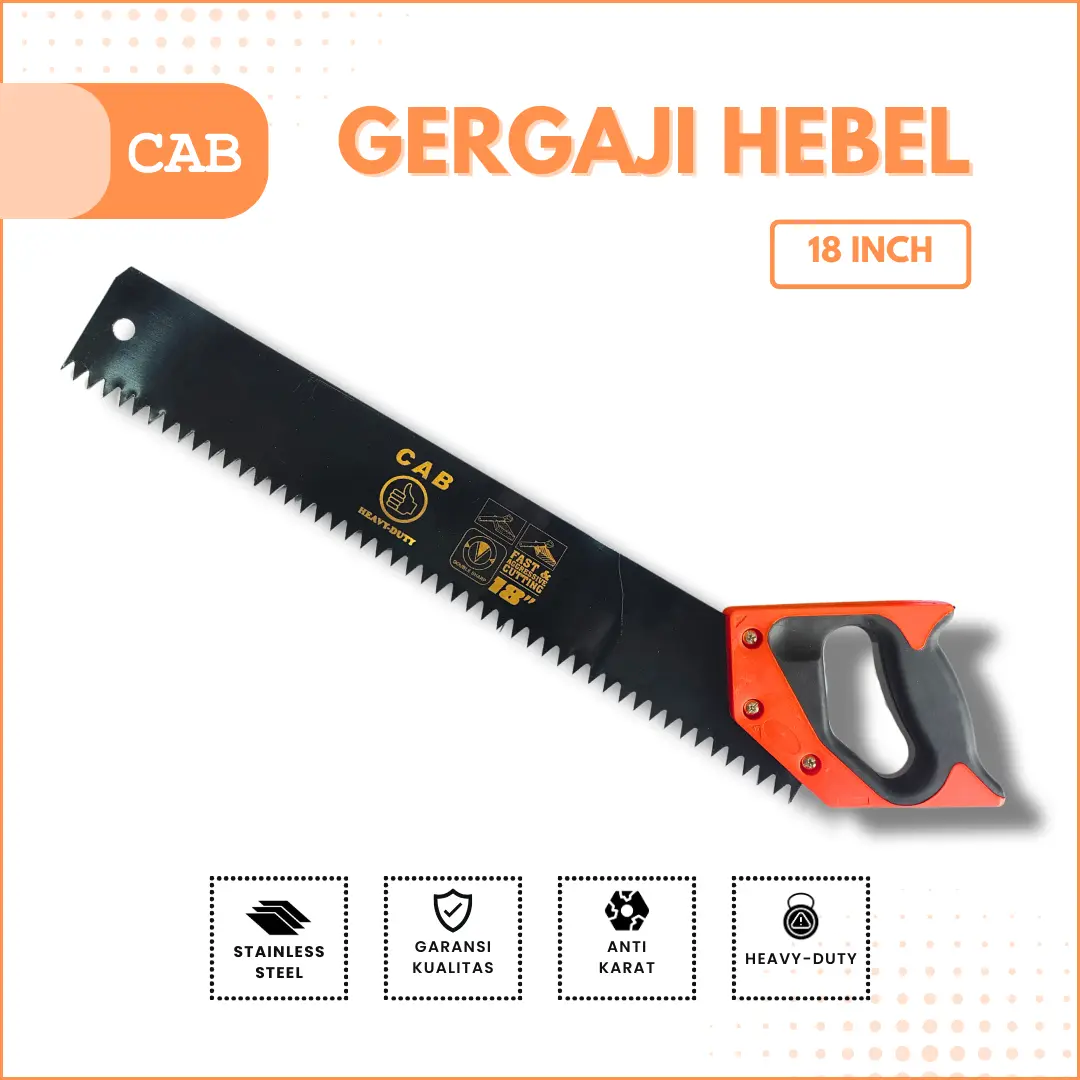 CAB Gergaji Hebel Bata Ringan 18" / Lightweight Concrete Saw / Gergaji Hebel Gagang Karet 18 Inch
