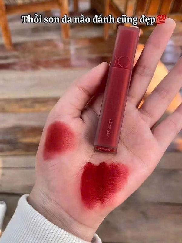 Son Blur 03 Cam đỏ gạch Son Kem Bùn Blur Fudge Tint Màu 03 Musky