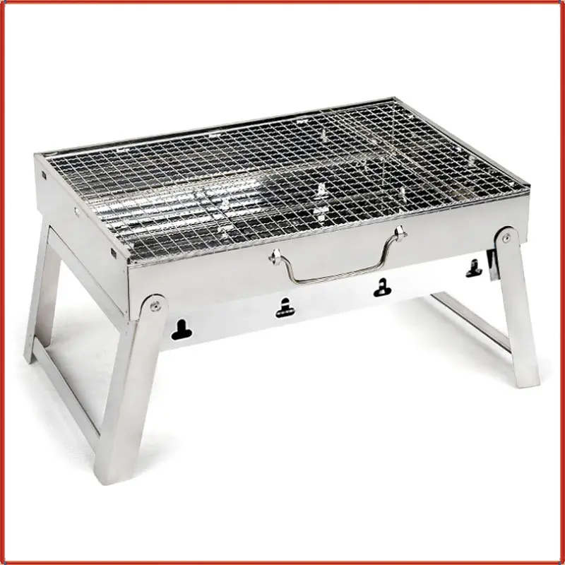 Folding barbecue grill outdoor family camping charcoal small barbecue grill home outdoor stainless steel foldable portable barbecue grill
