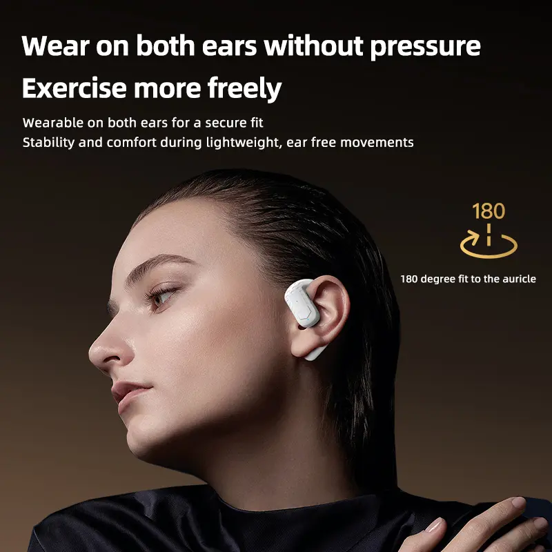 OWS T30 Tai Nghe Một Tai Dành Cho Tai Trái và Phải [Món quà miễn phí] Bao tay chơi game, Âm thanh nổi không dây true bass tai nghe bluetooth, Pin dung lượng lớn với thời gian phát lại 26H, Cho thể thao và chơi game 6