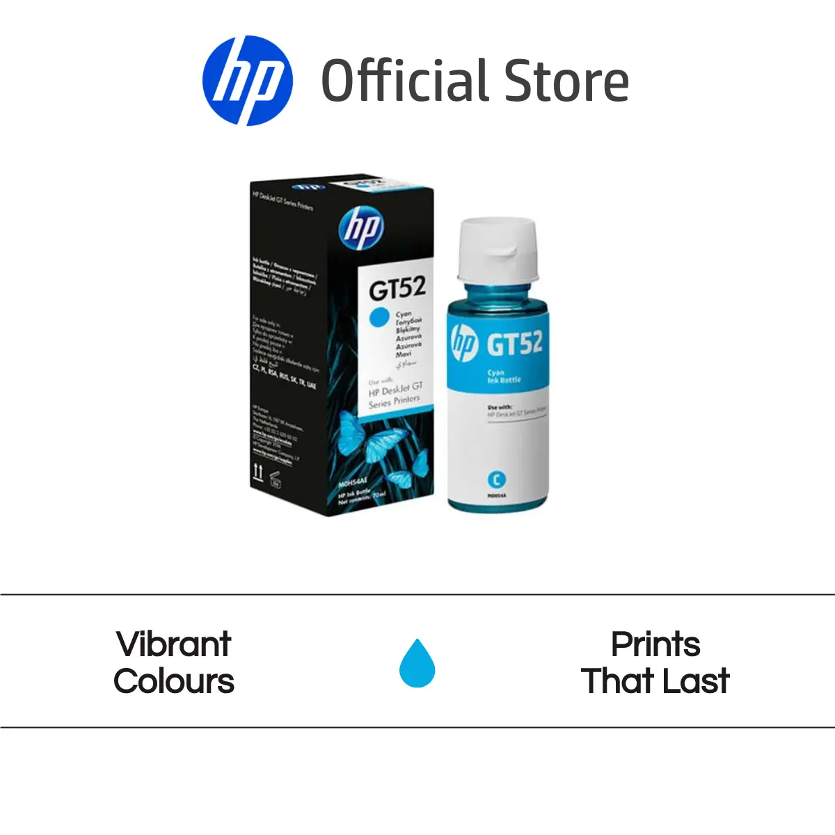 Tinta Printer HP Original GT52 Cyan / Yellow / Magenta